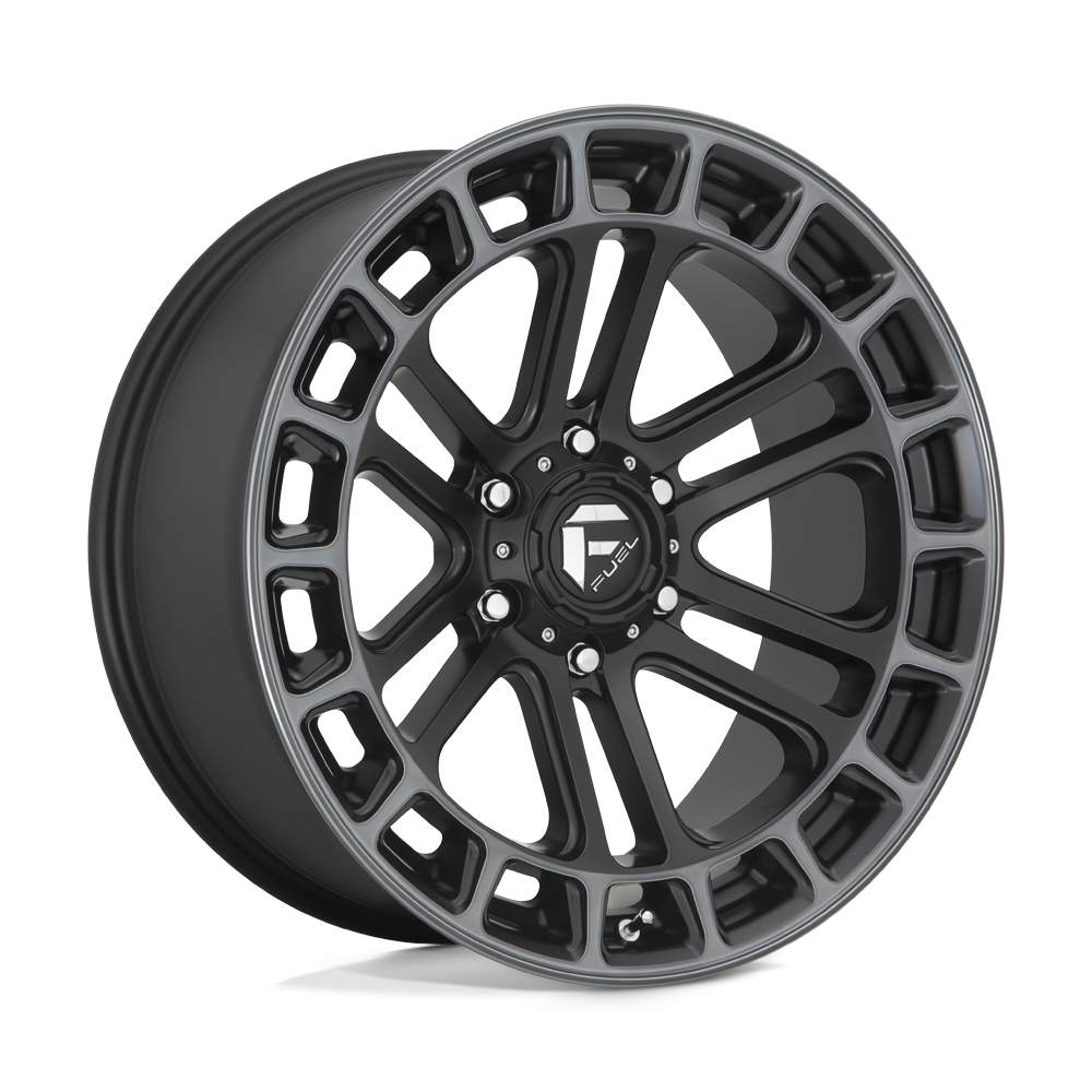 20x9 Fuel D720 HEATER Matte Black Double Dark Tint Mach Wheel 6x135 (1mm)