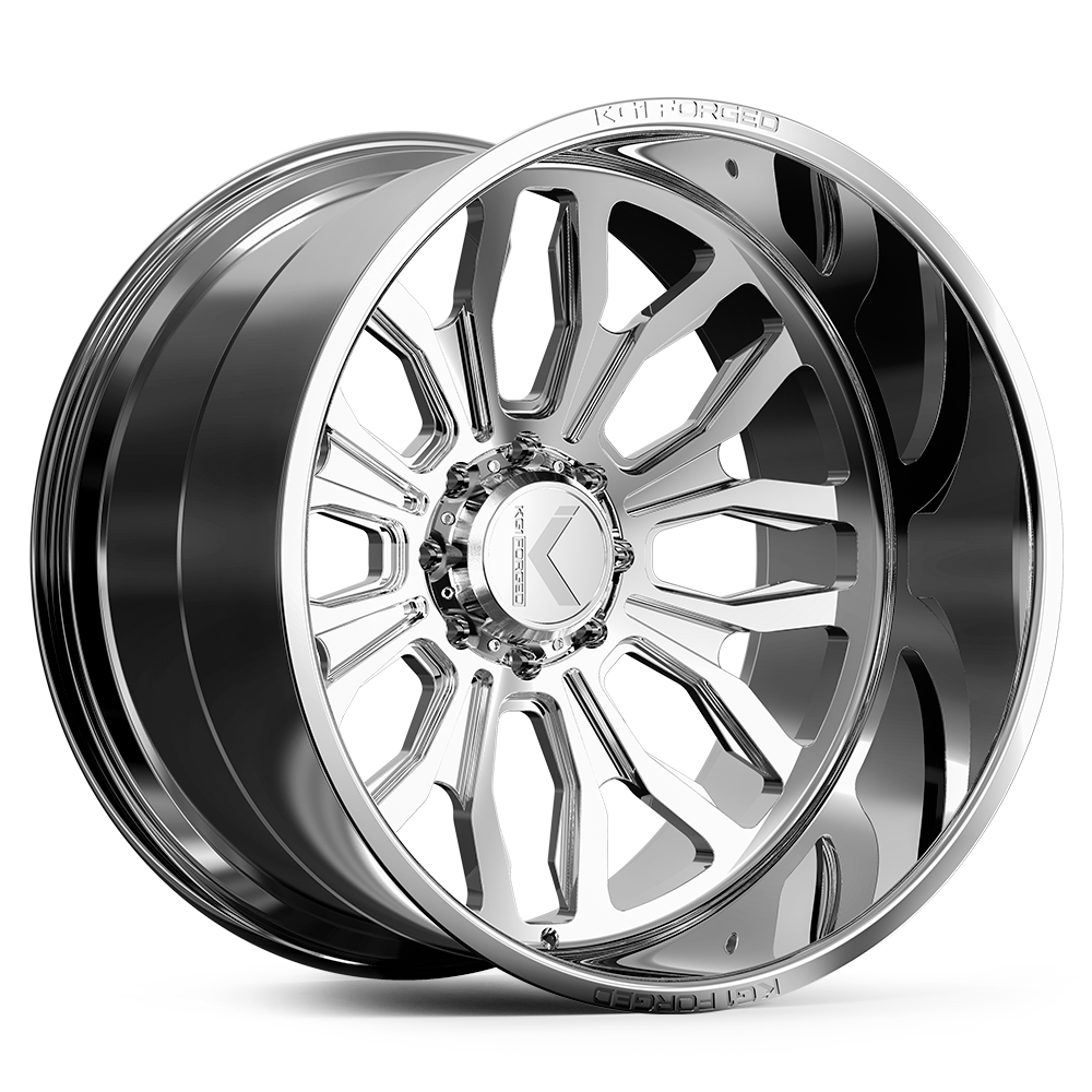 24x14 KG1 Forged KC017 Heathen Polished Milled FORGED Wheel 6x5.5 (-76mm)