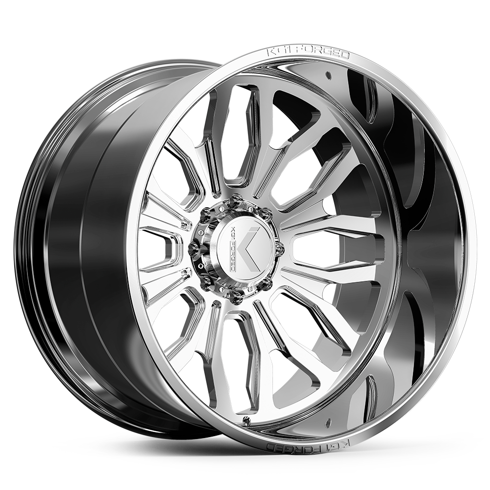 26x16 KG1 Forged KC017 Heathen Polished Milled FORGED Wheel 8x170 (-101mm)