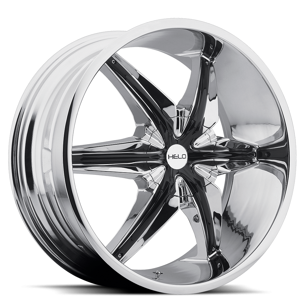 22x9.5 Helo HE866 Chrome Plated With Gloss Black Accents Wheel 5x112 (35mm)