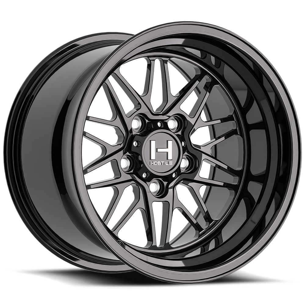 15x10 Hostile HF26 Gecko Gloss Black FORGED UTV Wheel 5x4.5 (0mm)