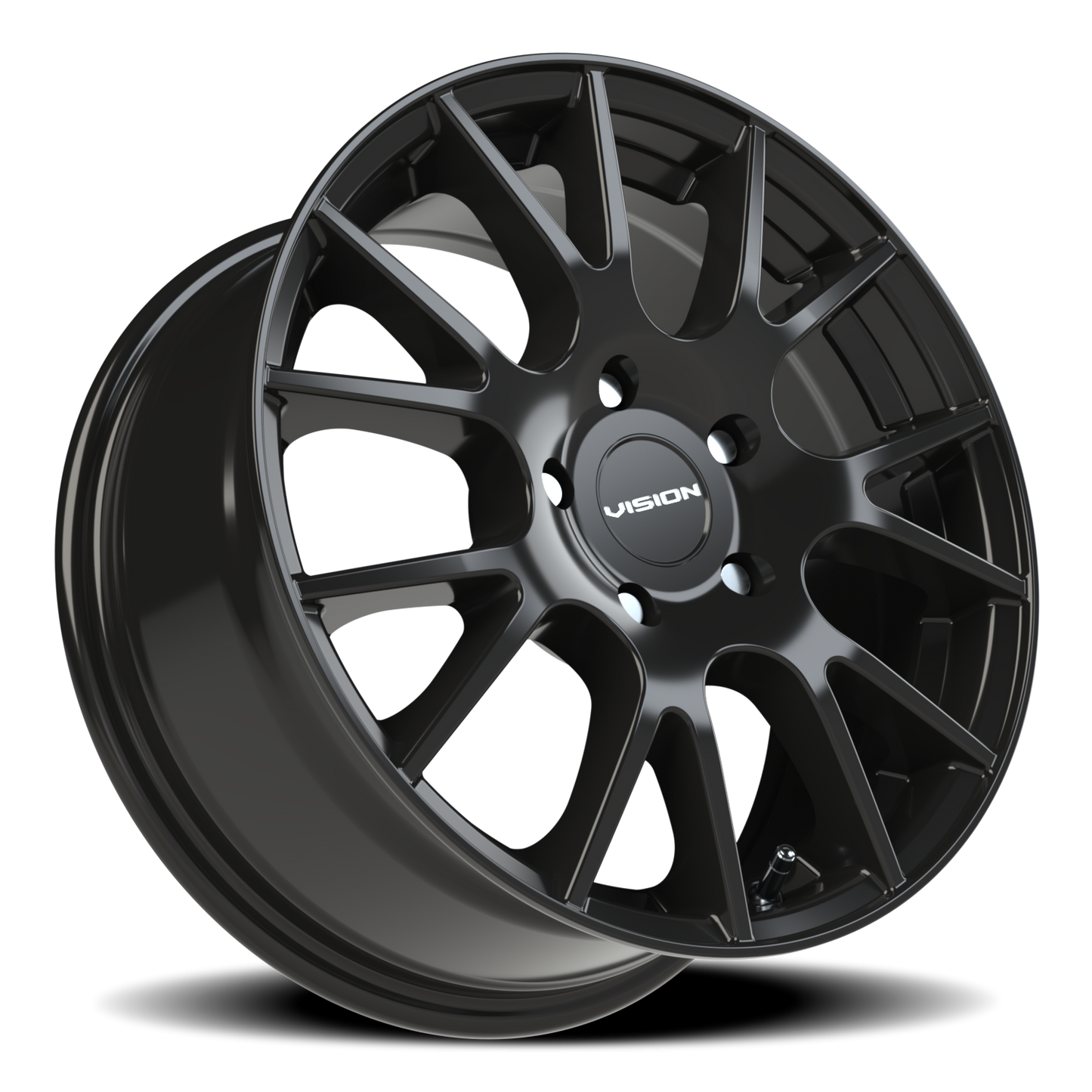 15x6.5 Vision 18 Hellion Gloss Black Wheel 5x4.5 (38mm)