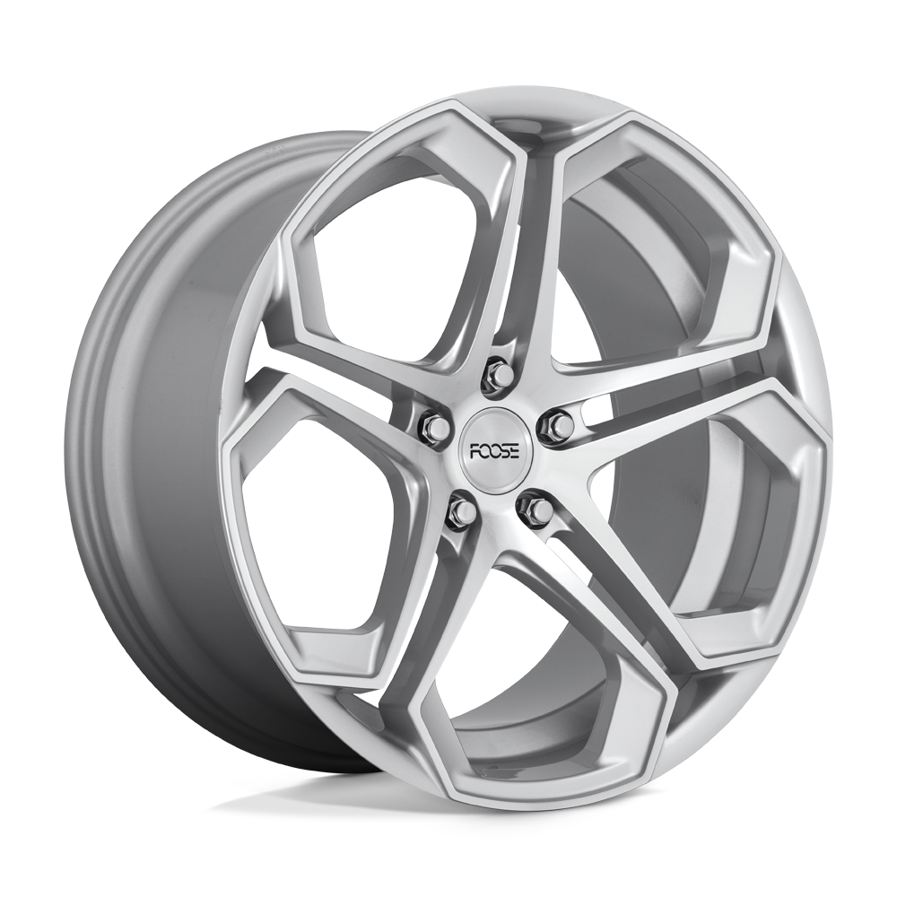 20x10.5 Foose F170 IMPALA GLOSS SILVER MACHINED Wheel 5x4.5 (40mm)