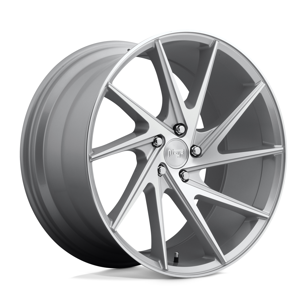 20x9 Niche M162 INVERT GLOSS SILVER MACHINED Wheel 5x4.5 (35mm)