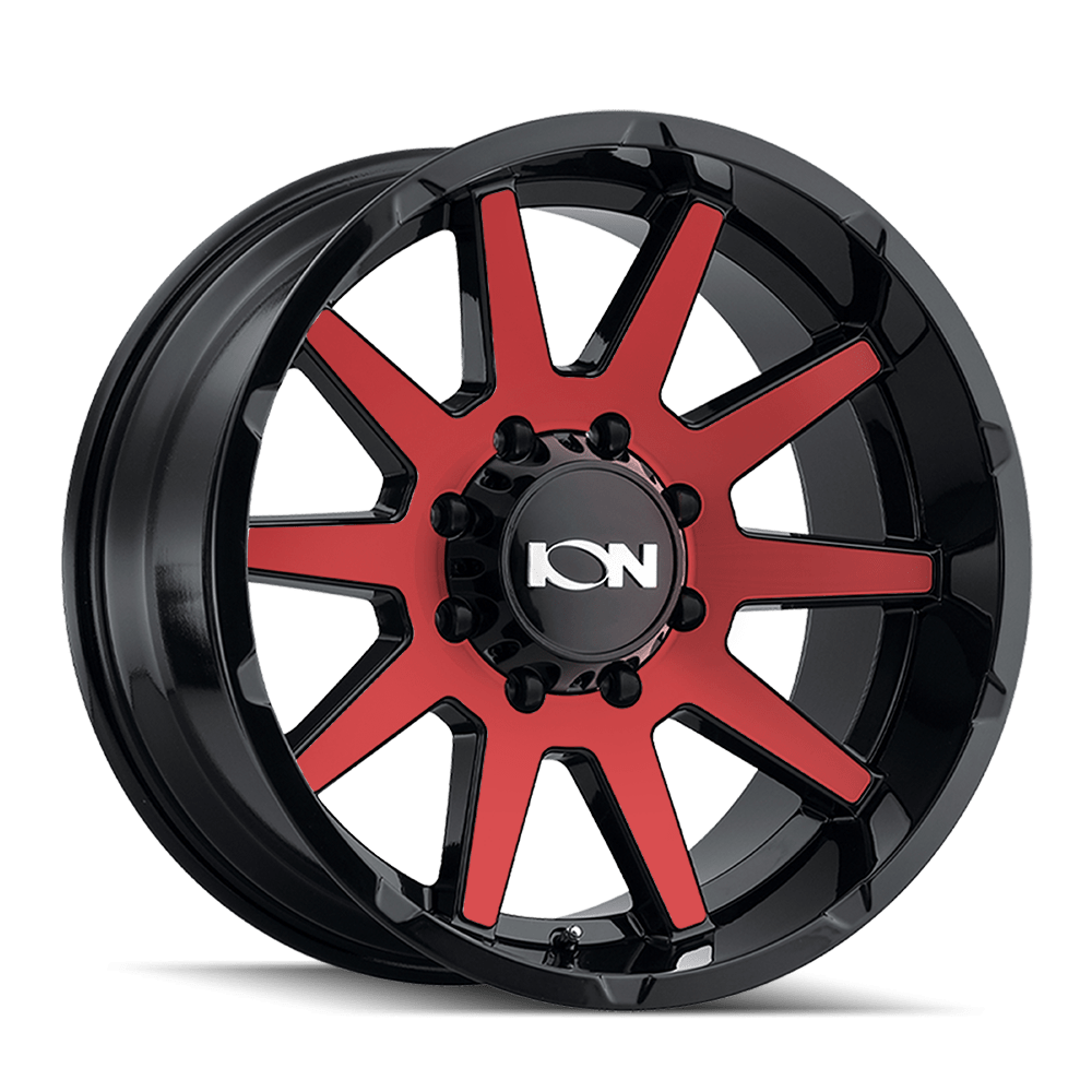 20x10 Ion 143 Gloss Black/Red Machined Wheel 8x6.5 (-19mm)