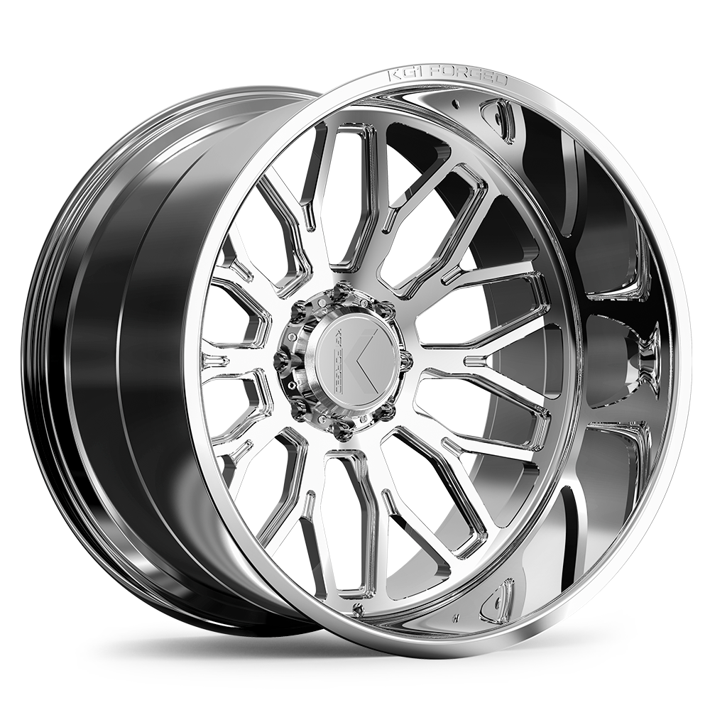 26x14 KG1 Forged KC019 Jacked Polished Milled FORGED Wheel 8x6.5 (-76mm)
