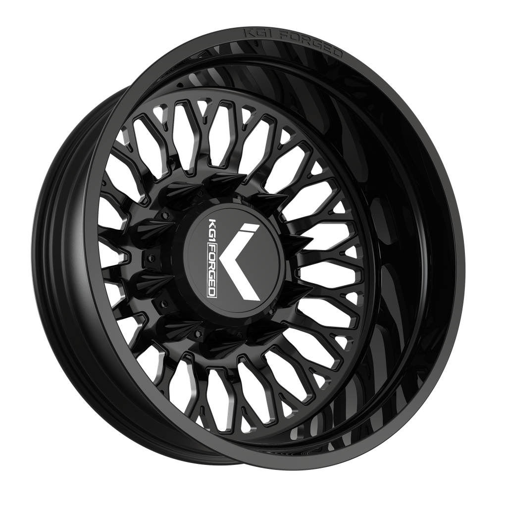 24x8.25 KG1 Forged KD049 Jacked-D Black DUALLY REAR Wheel 10x285 (145mm)