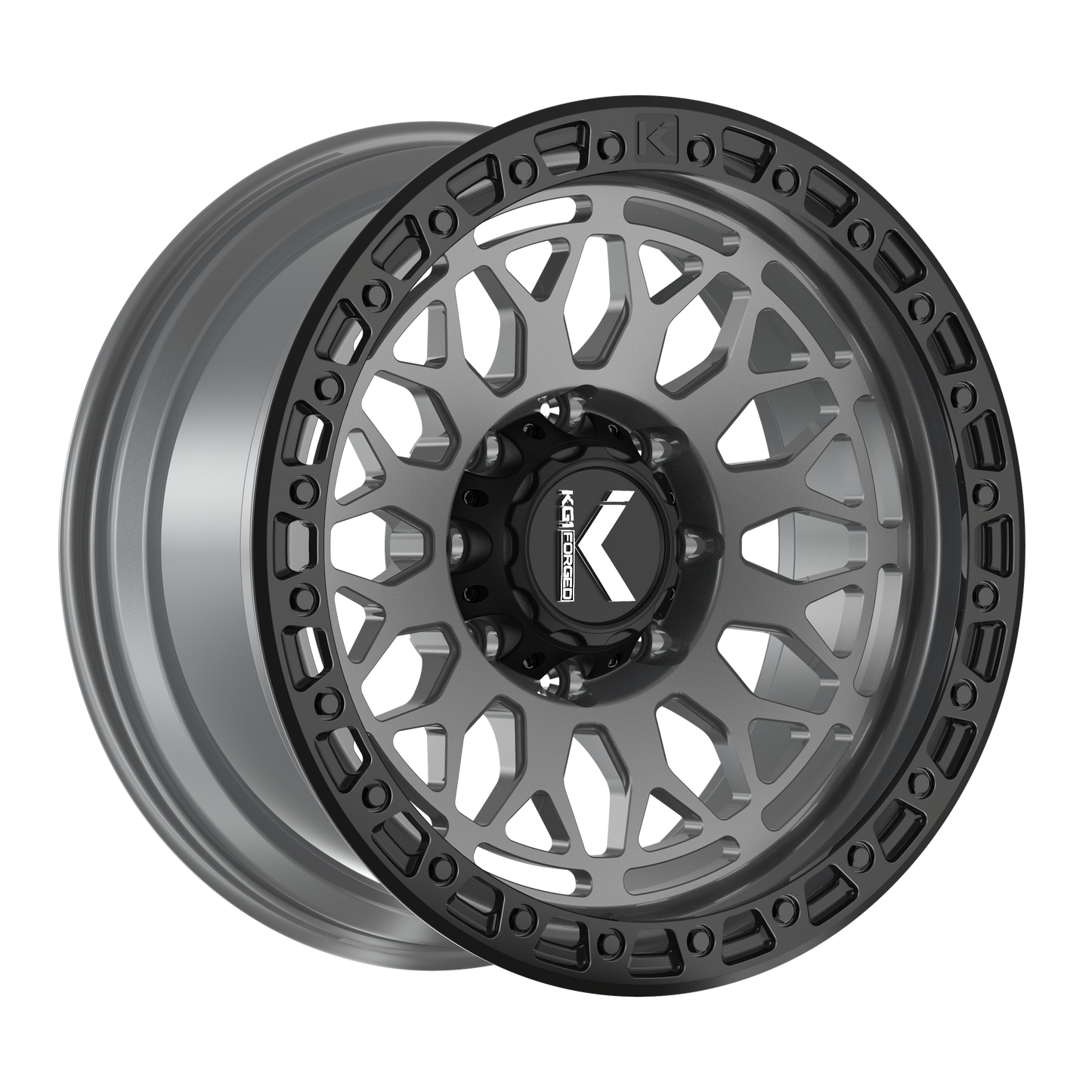 20x9.5 KG1 Forged KO720F Diamondhead Matte Anthracite Black Wheel 6x135 (-12mm)
