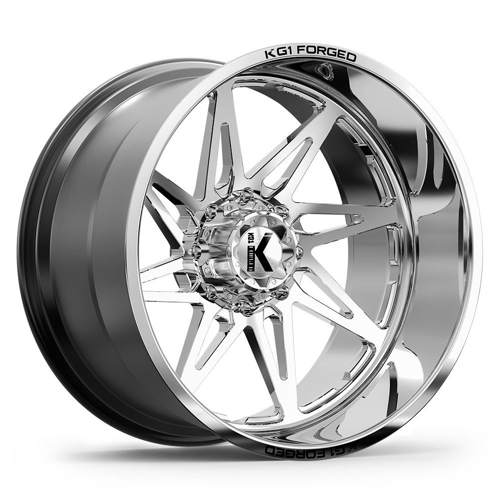 22x10 KG1 KC004 Kala Polished RIGHT DIRECTIONAL FORGED Wheel 8x6.5 (-24mm)