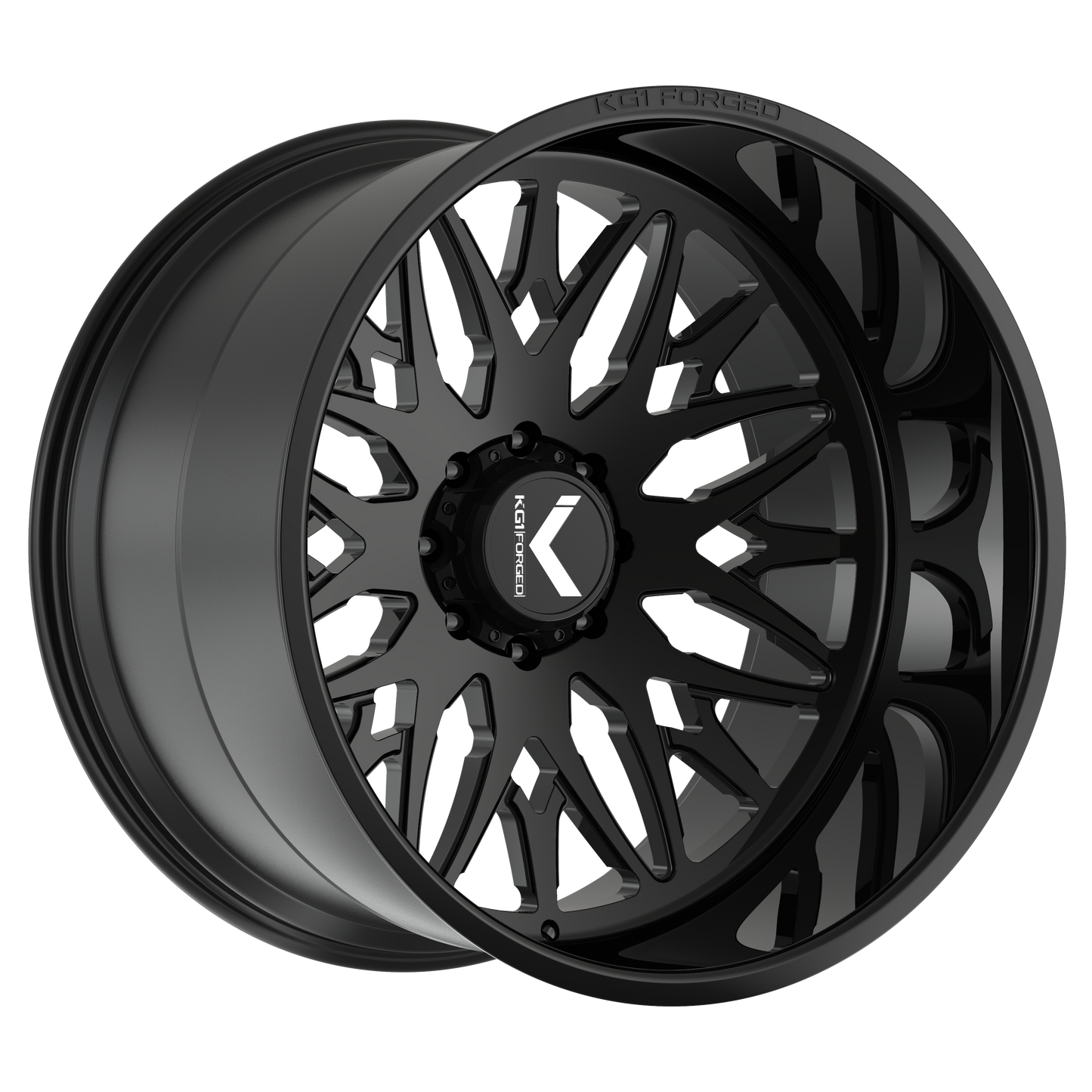 22x10 KG1 Forged KC014 Trident Gloss Black Wheel 8x180 (-24mm)