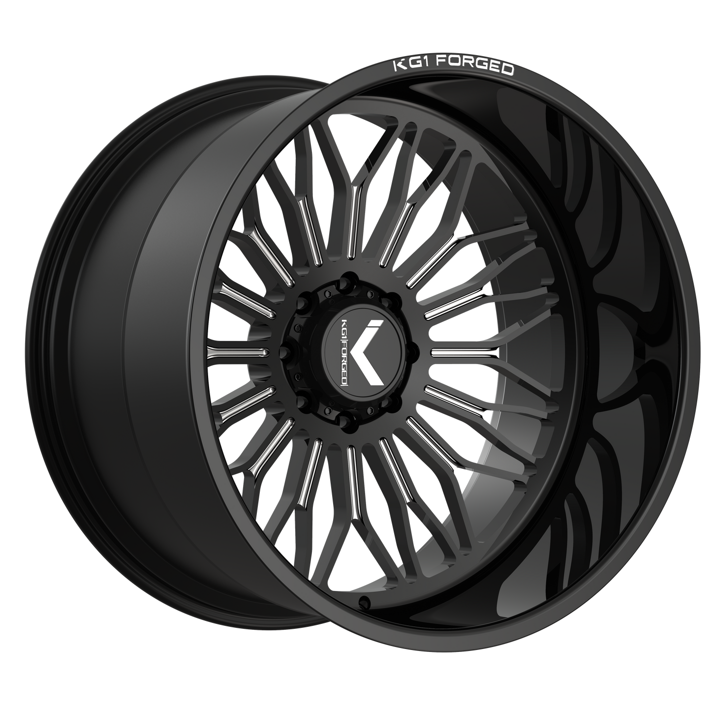 26x16 KG1 Forged KC023 Legion Gloss Black Milled Wheel Blank (-101mm)