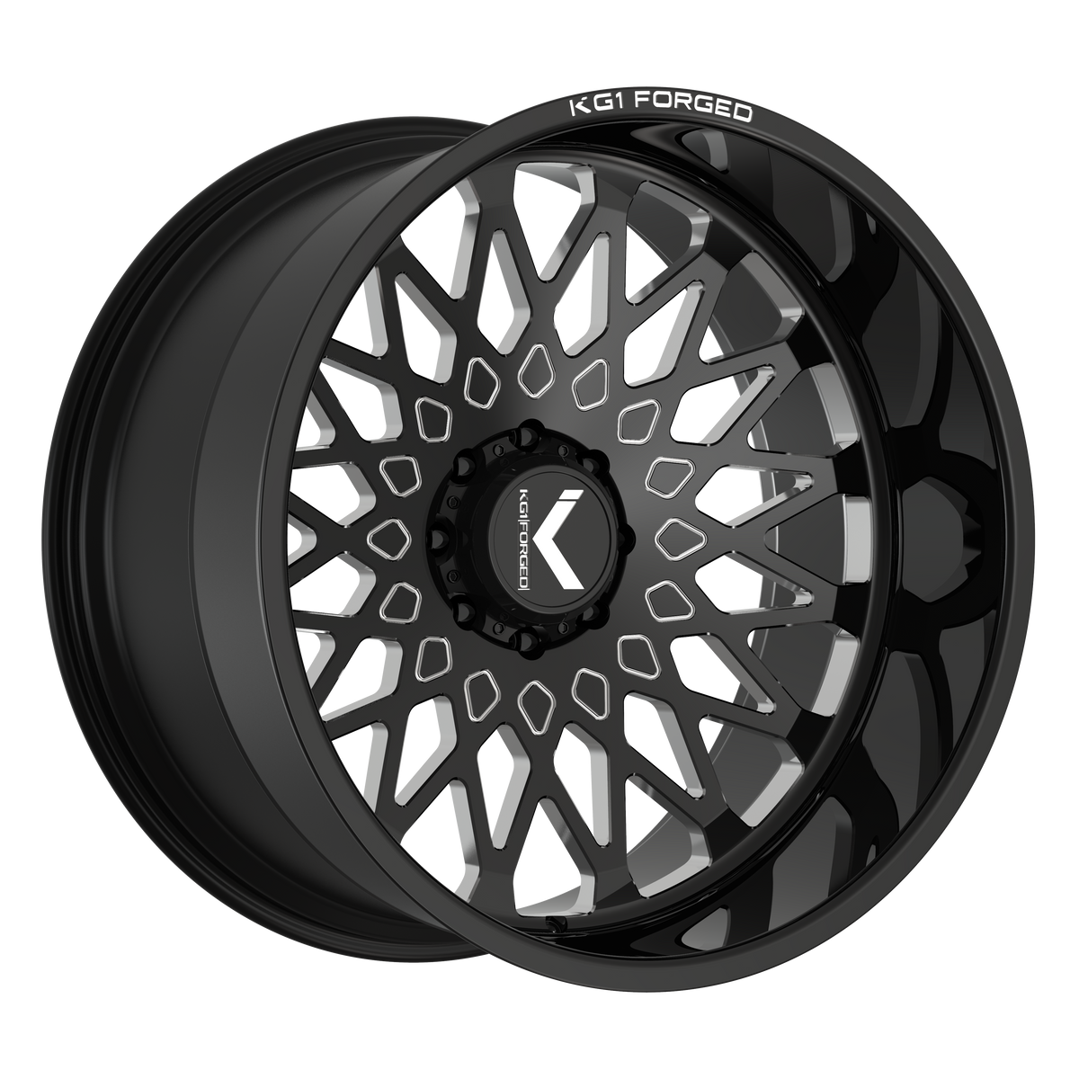 28x14 KG1 Forged KF036 Chemist Gloss Black Milled Wheel Blank (-101mm)