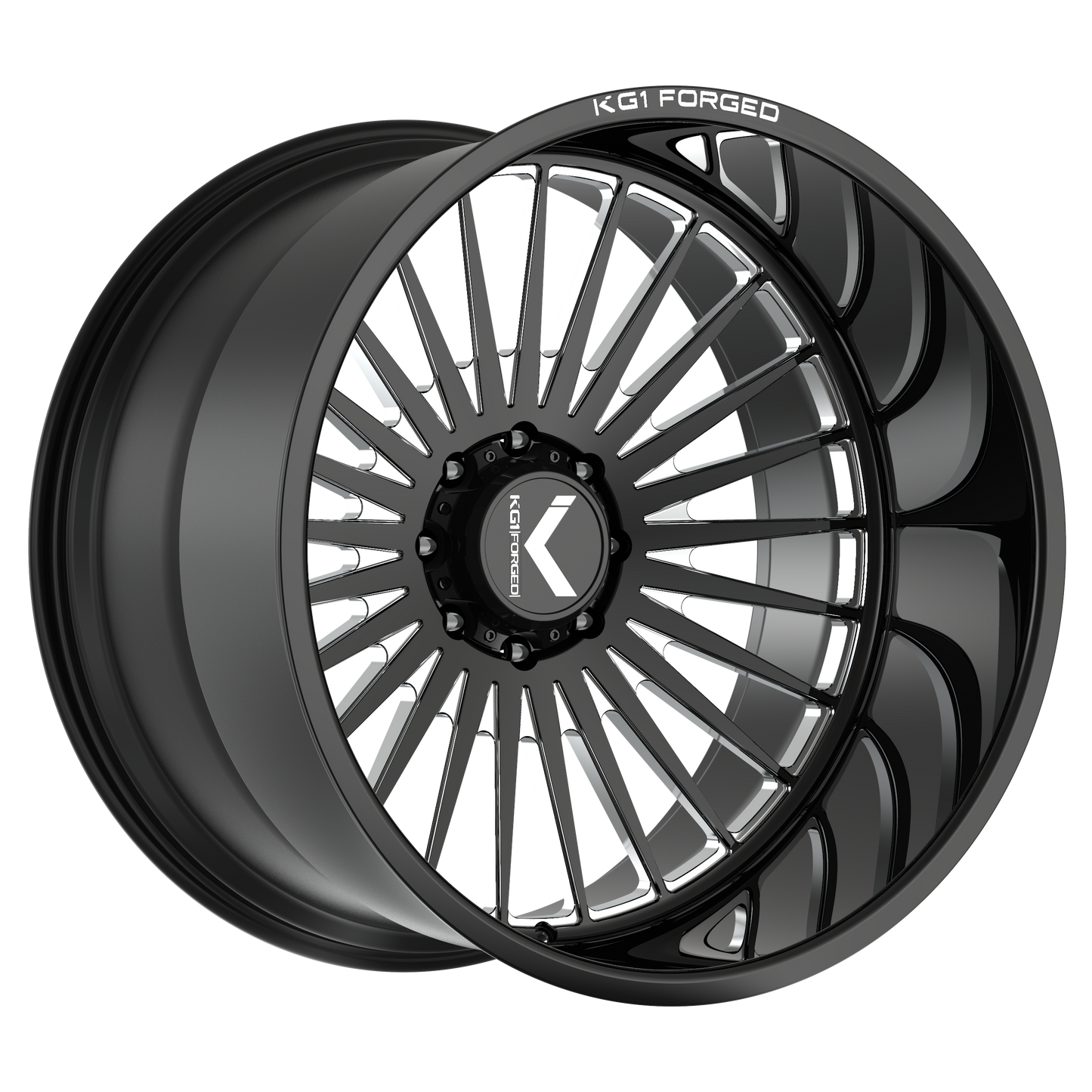 26x16 KG1 Forged KC060 Czar Gloss Black Milled Wheel Blank (-101mm)