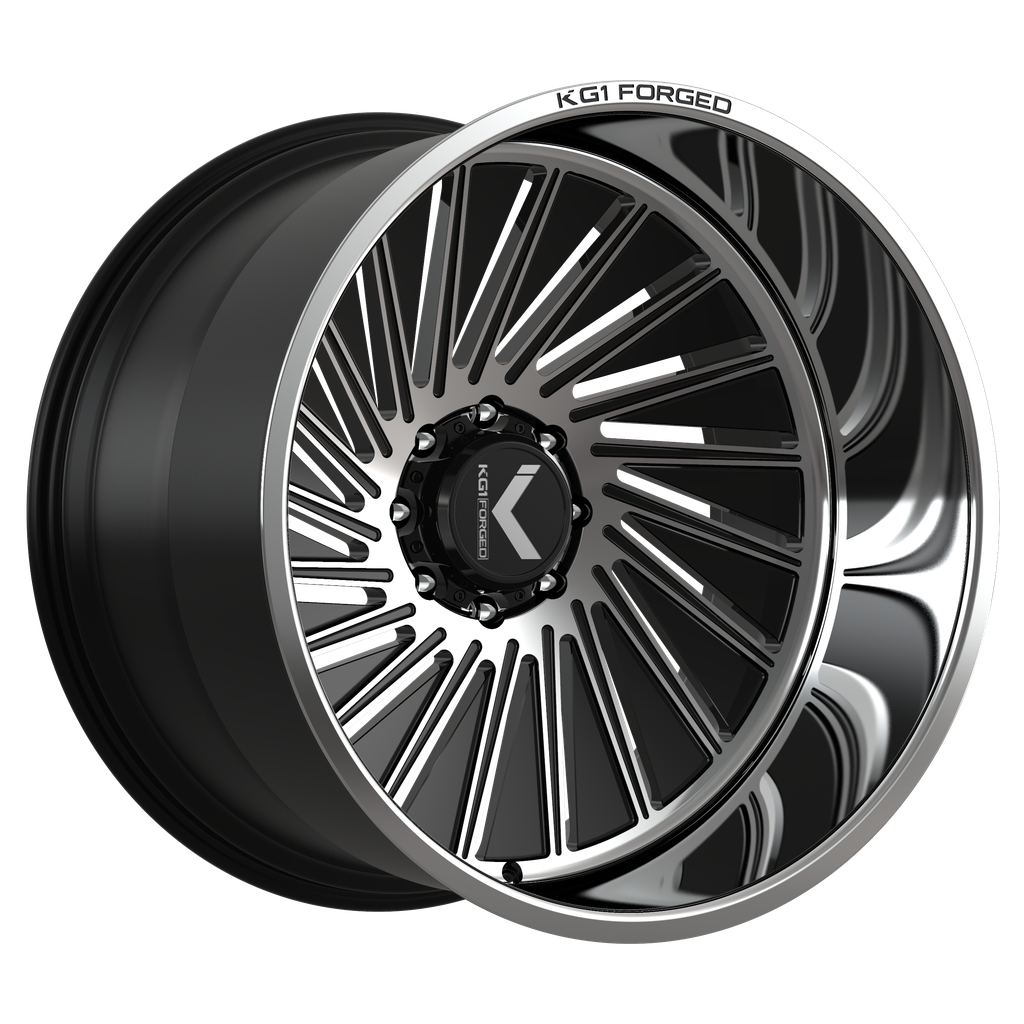 24x12 KG1 Forged KC080 Trance Black Polish RIGHT DIRECTIONAL Wheel 8x6.5 (-44mm)