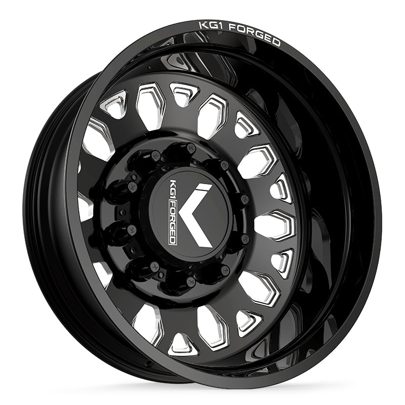 24x8.25 KG1 Forged KD002 Honor DUALLY REAR/INNER Black Wheel 10x285 (146/168mm)