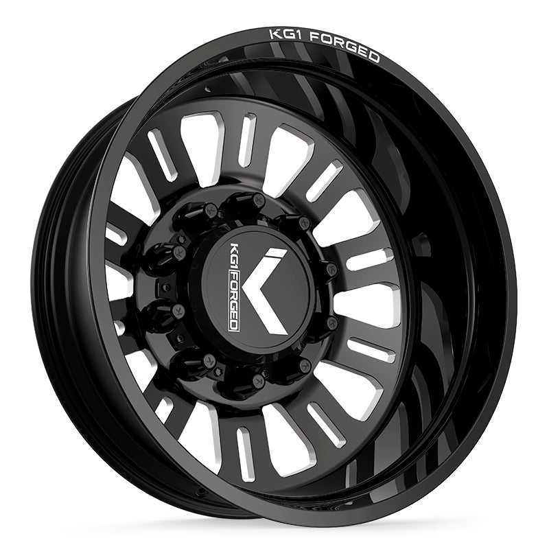 22x8.25 KG1 Forged KD004 Duel DUALLY REAR/INNER Black Wheel 10x285 (145mm)