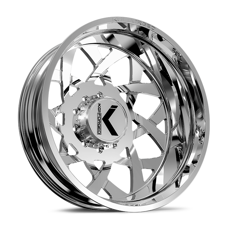 28x8.25 KG1 Forged KD008 Orbital Polished DUALLY Wheel 8x6.5 (145mm)