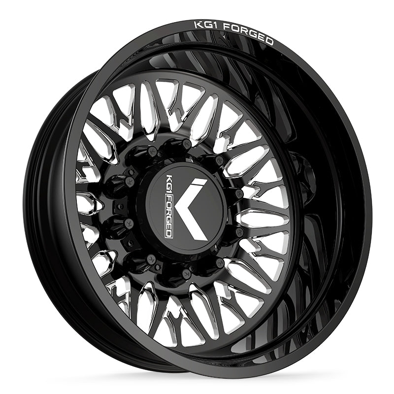 26x8.25 KG1 Forged KD014 Trident-D Black DUALLY REAR/INNER Wheel 10x285 (146mm)