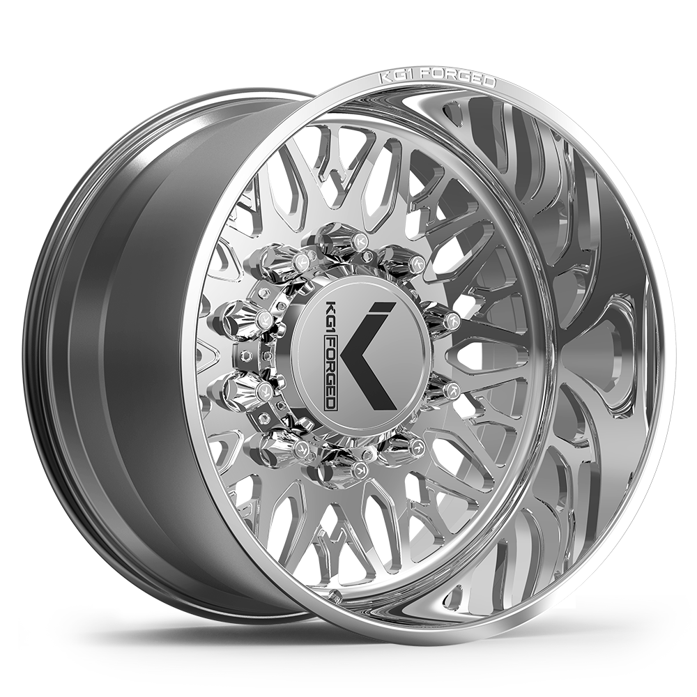 24x14 KG1 Forged KD014 Trident-S Polish DUALLY SS FRONT Wheel Blank (-44mm)
