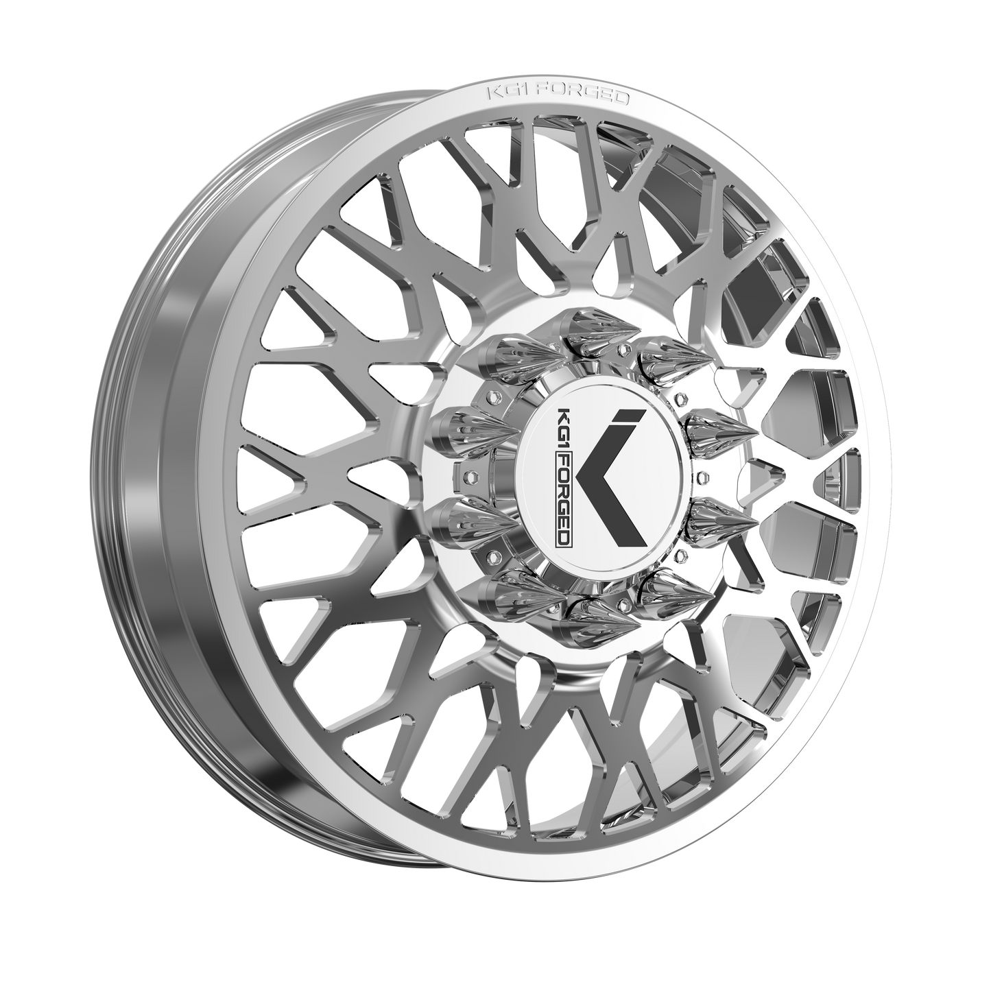 24x8.25 KG1 Forged KD019 Torture-D Gloss Black DUALLY FRONT Wheel 10x285 (145mm)