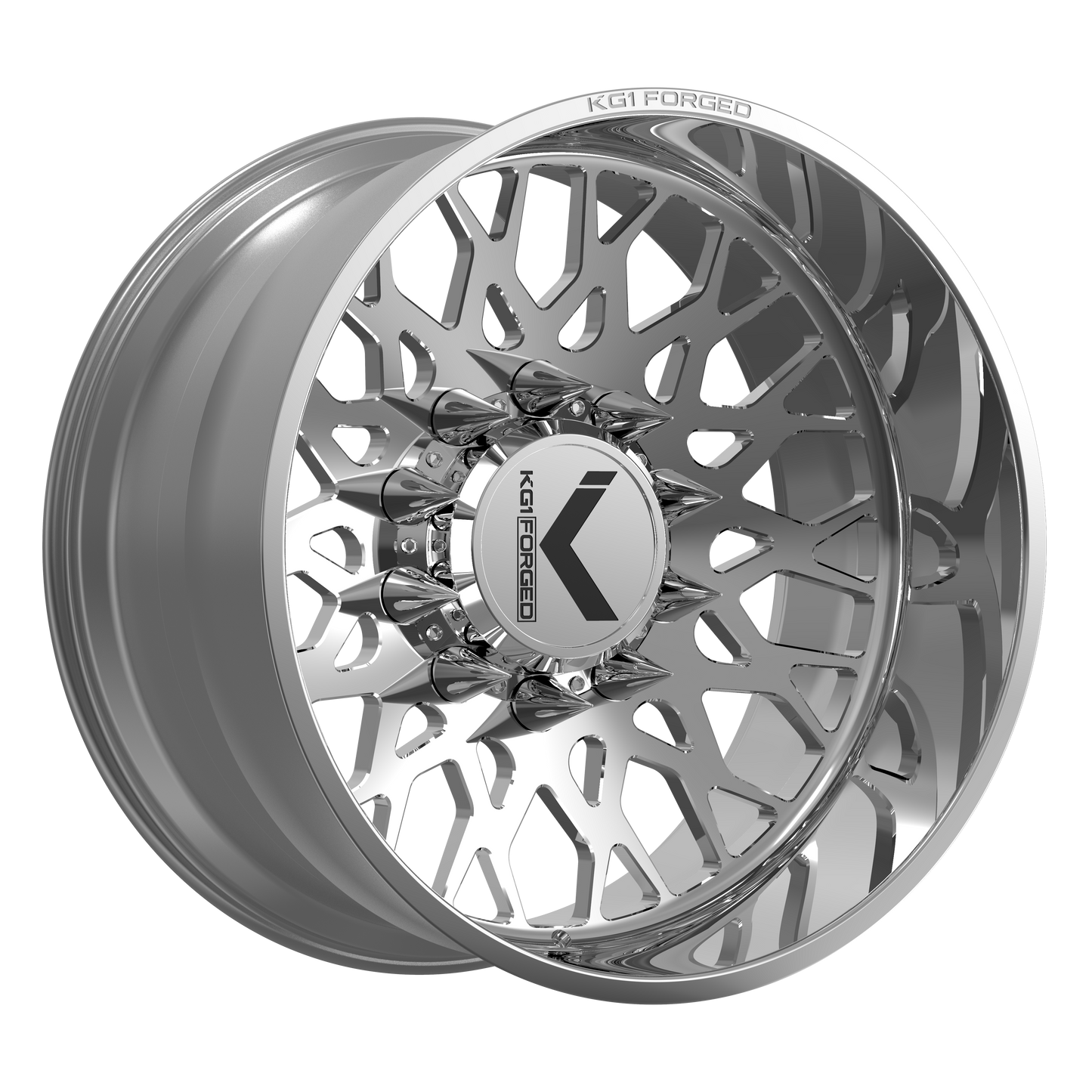 24x14 KG1 Forged KD019 Torture-S Polish DUALLY SS FRONT Wheel Blank (-76mm)