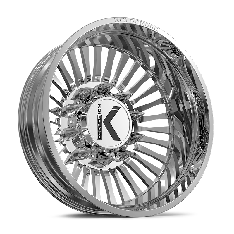 28x8.25 KG1 Forged KD051 Vegas Polished DUALLY REAR Wheel 10x285 (145mm)