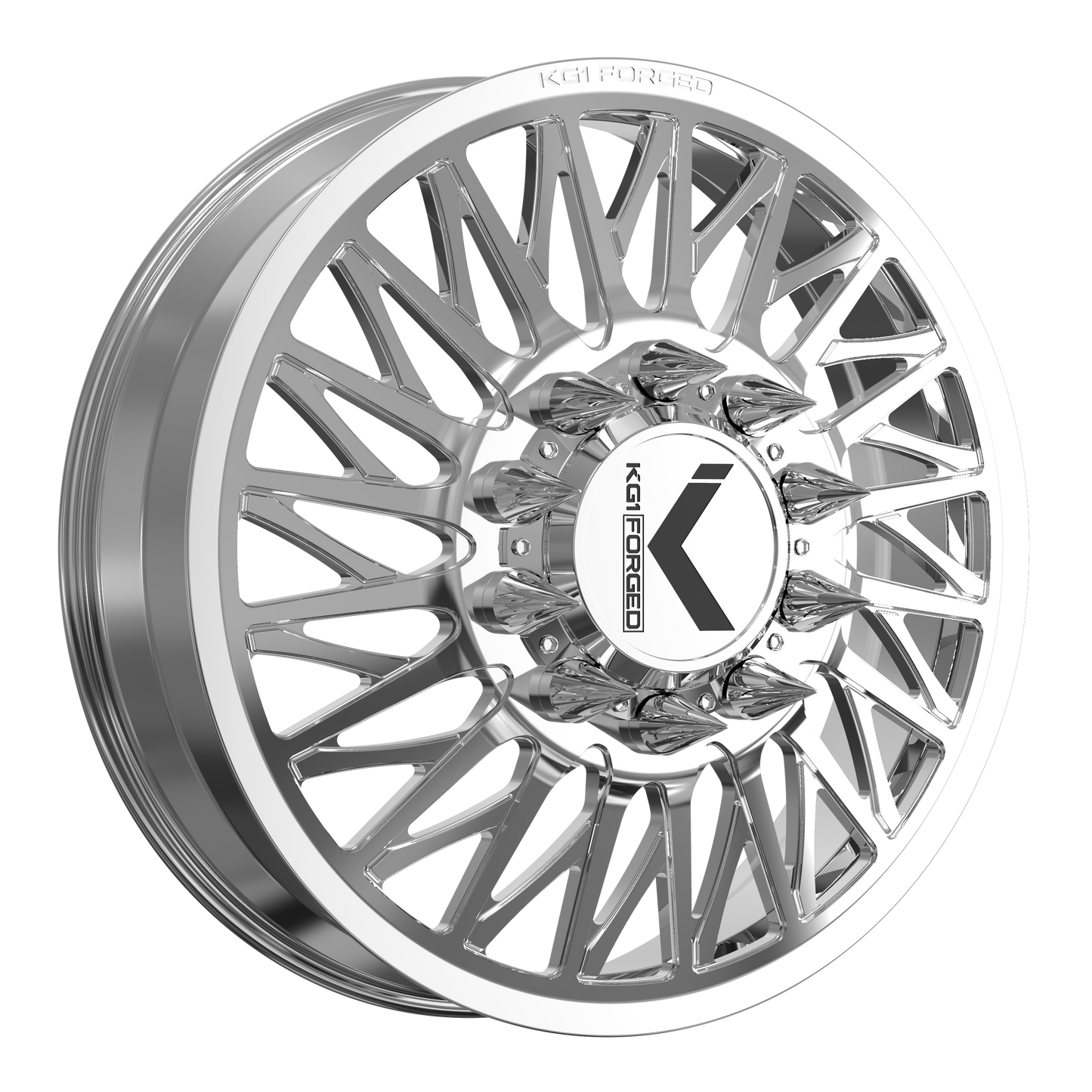 22x8.25 KG1 Forged KD054 Glaze Pol RIGHT DIRECTIONAL DUALLY Wheel 10x285 (145mm)