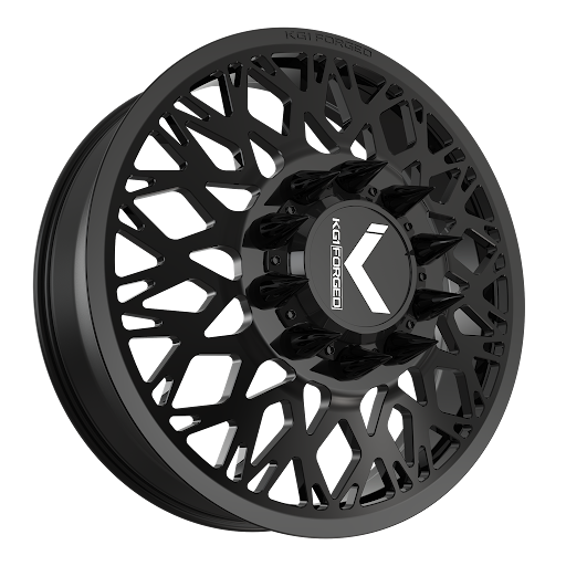 22x8.25 KG1 Forged KD056 Elevate Gloss Black DUALLY Wheel 10x285 (145mm)