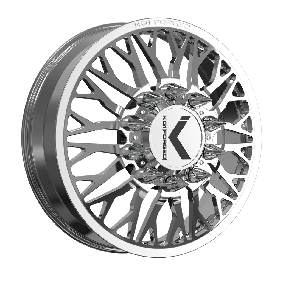 26x8.25 KG1 Forged KD081 Buckler Polished DUALLY Wheel 10x285 (145mm)