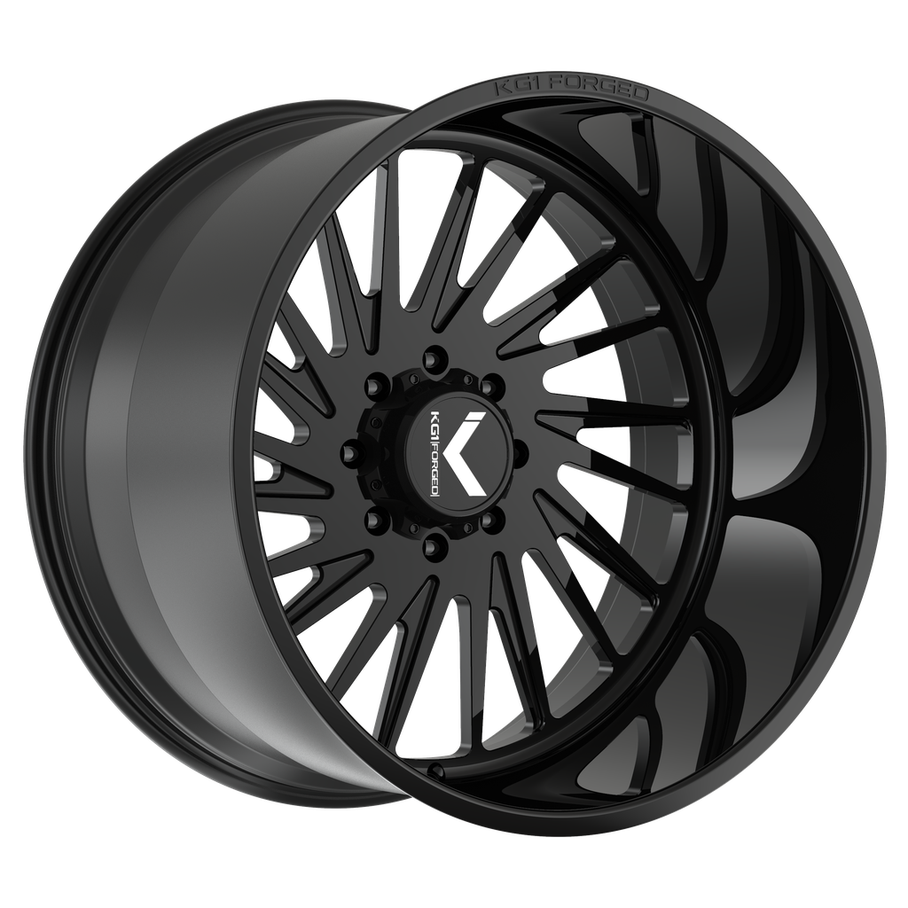 22x12 KG1 Forged KF038 Javelin Gloss Black LEFT DIRECTIONAL Wheel 8x180 (-44mm)