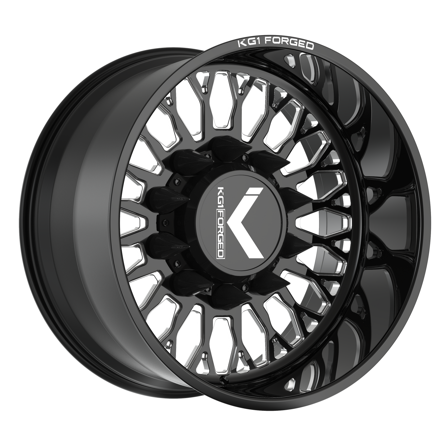 24x14 KG1 Forged KD049 Jacked-S Black DUALLY SS FRONT Wheel Blank (-76mm)