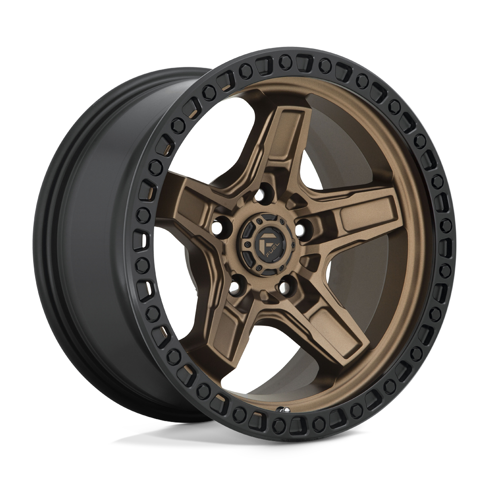 17x9 Fuel D699 KICKER MATTE BRONZE BLACK BEAD RING Wheel 5x5 (-12mm)