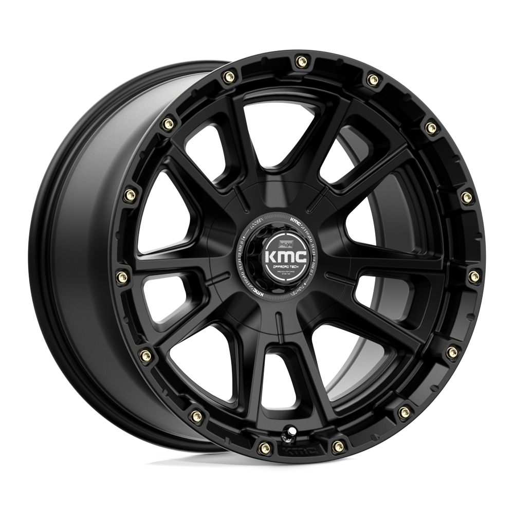 17x9 KMC KM100 SYNC Satin Black Wheel 6x135/6x5.5 (-12mm)