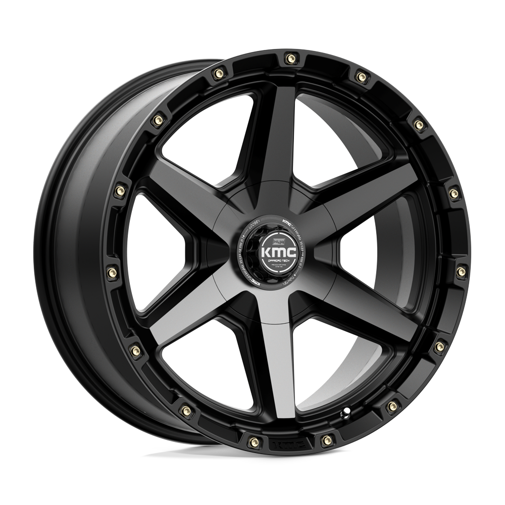 20x9 KMC KM101 TEMPO Satin Black W/ Gray Tint Wheel 6x120/6x5.5 (0mm)