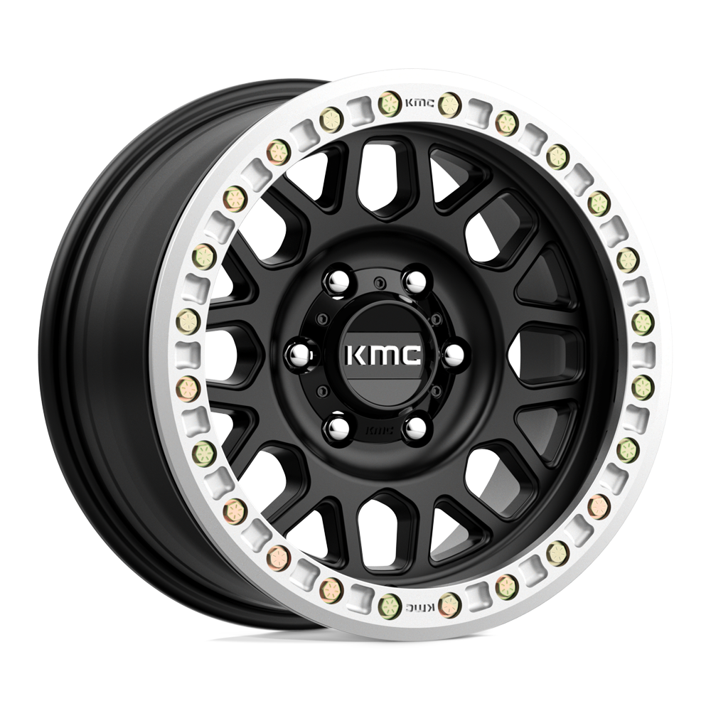 17x8.5 KMC KM234 GRENADE DESERT Satin Black Wheel 6x5.5 (0mm)