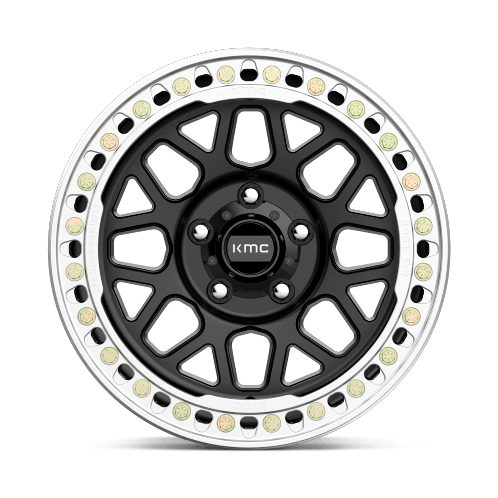 18x9 KMC KM235 Grenade Crawl Satin Black BEADLOCK Wheel 5x5 (10mm)