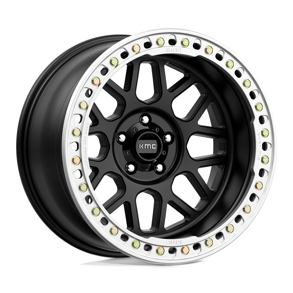 20x10 KMC KM235 Grenade Crawl Beadlock Satin Black Wheel 5x5 (-48mm)