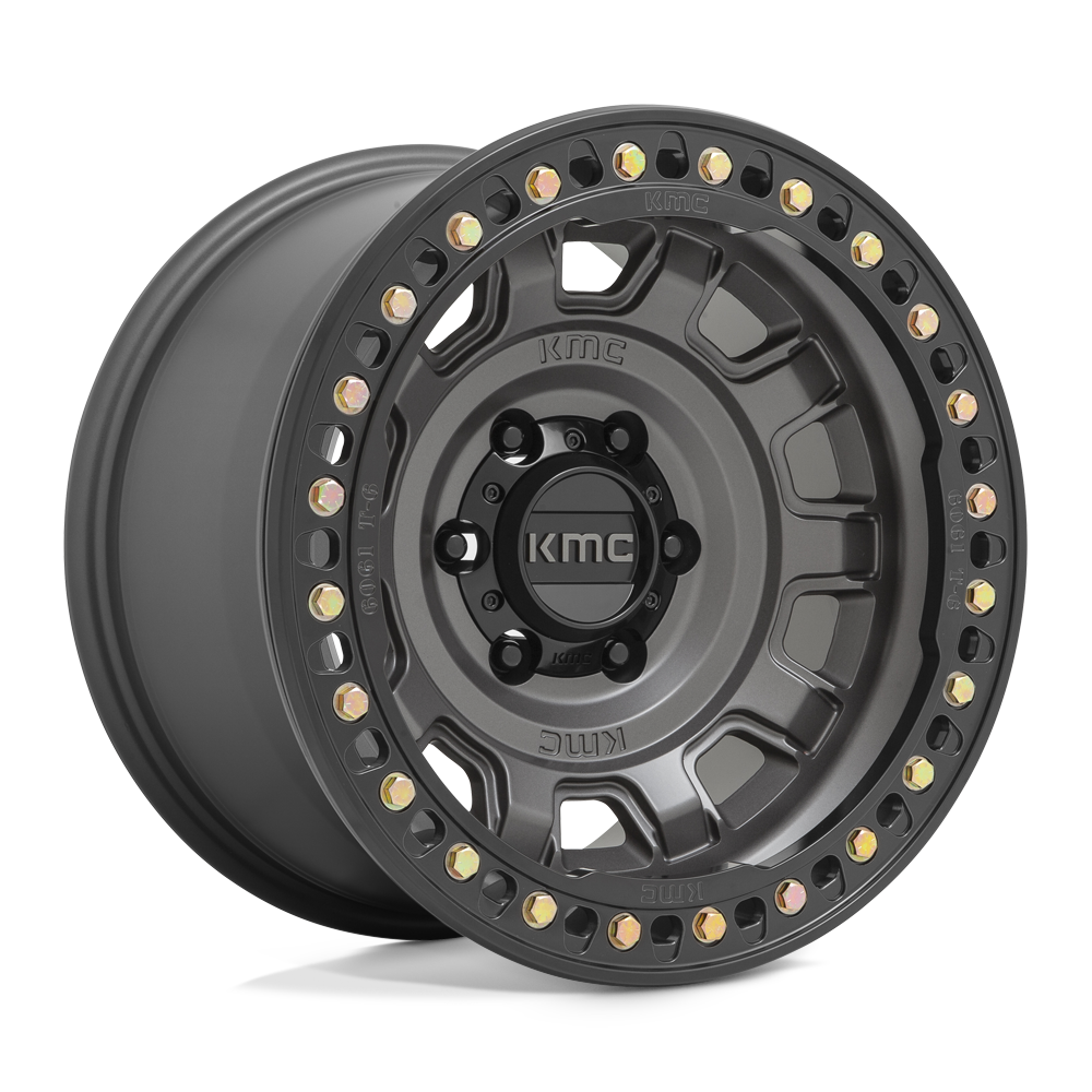 17x9 KMC KM236 TANK BEADLOCK Anthracite Wheel 6x5.5 (-15mm)