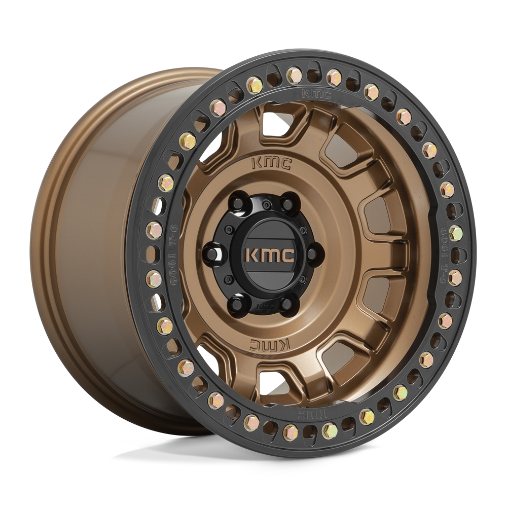 17x9 KMC KM236 TANK BEADLOCK Matte Bronze Wheel 8x170 (-38mm)