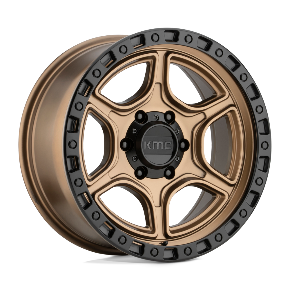 18x8.5 KMC KM539 PORTAL Satin Bronze Satin Black Lip Wheel 6x135 (18mm)