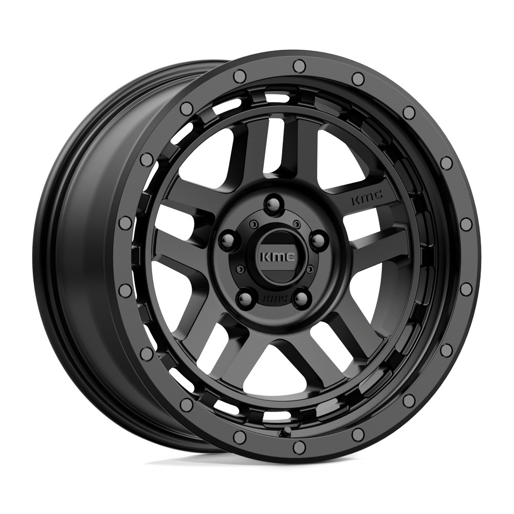 18x8.5 KMC KM540 RECON Satin Black Wheel 5x5 (0mm)