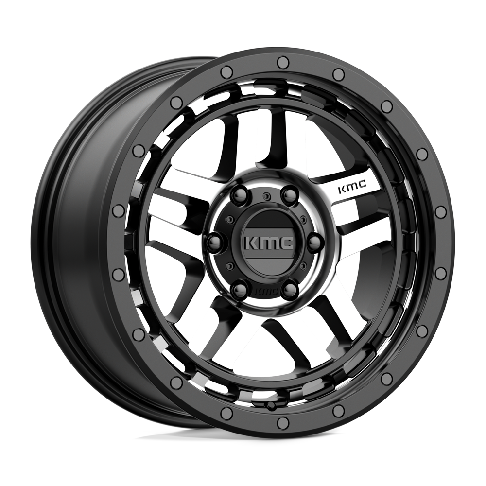 18x8.5 KMC KM540 RECON Satin Black Machined Wheel 6x135 (18mm)