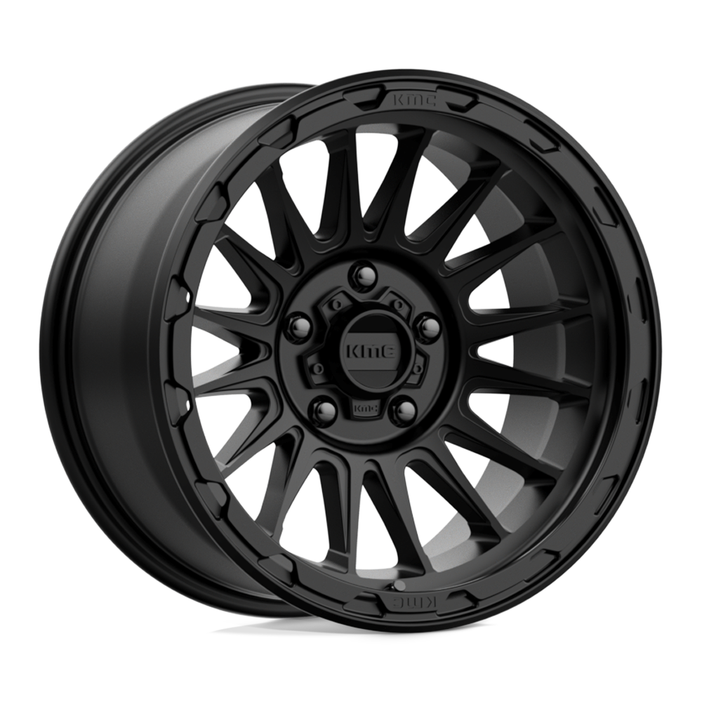 17x9 KMC KM542 IMPACT Satin Black Wheel 5x5 (-12mm)