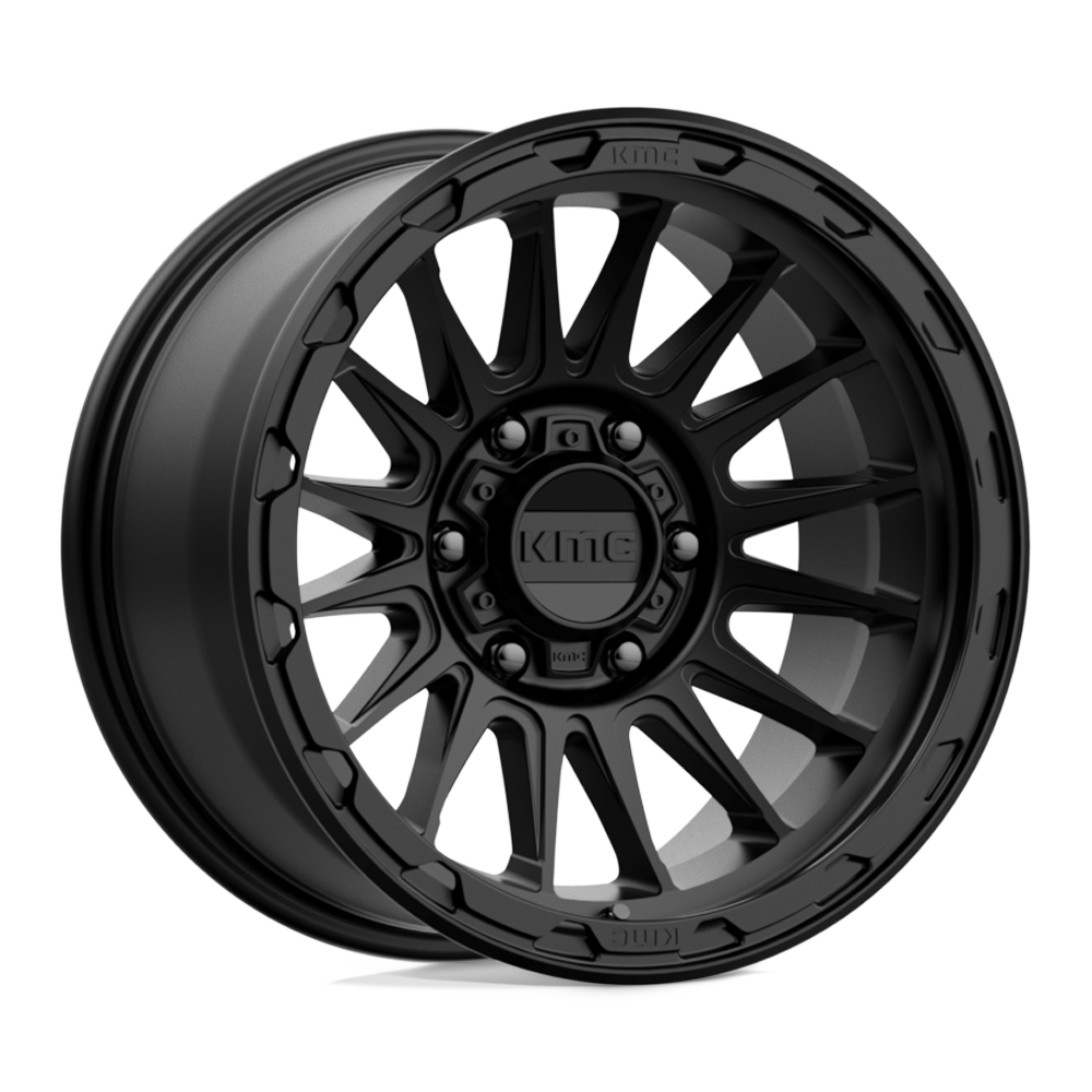 17x9 KMC KM542 IMPACT Satin Black Wheel 6x5.5 (-12mm)