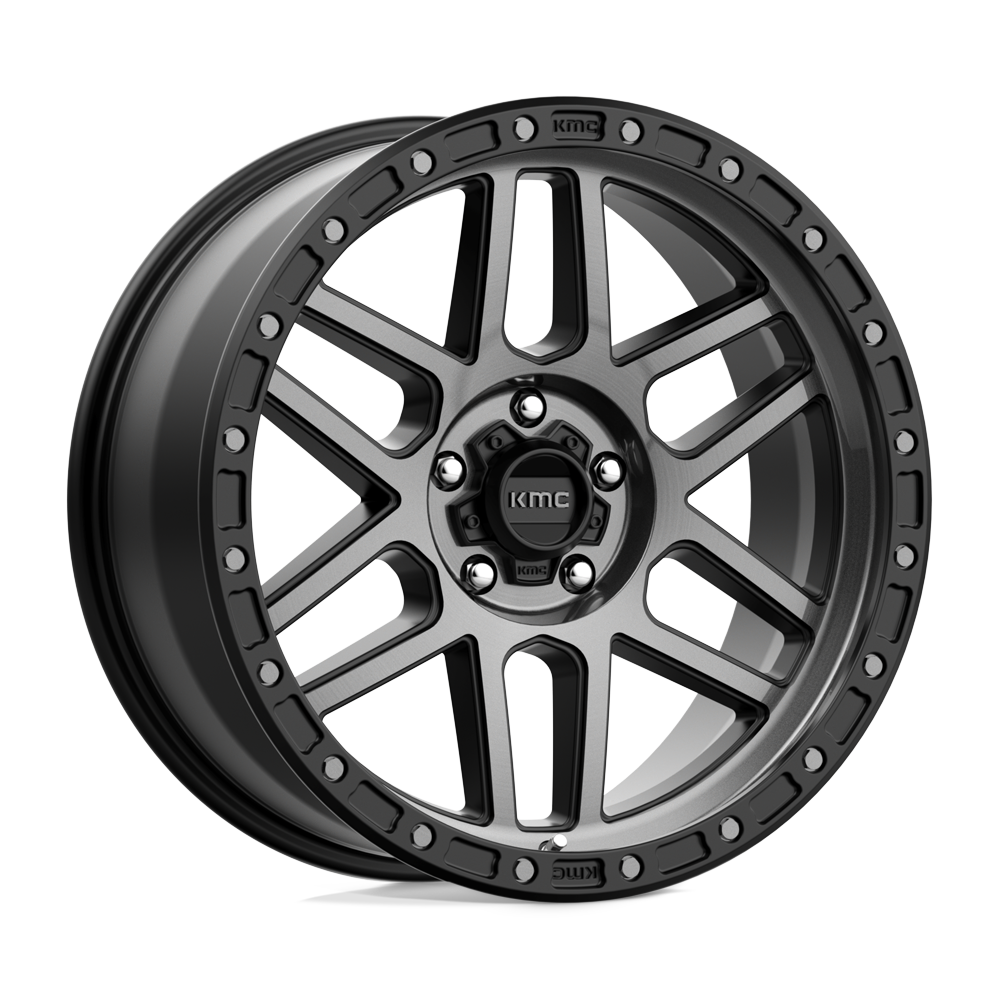 17x9 KMC KM544 MESA Satin Black With Gray Tint Wheel 5x5 (-12mm)