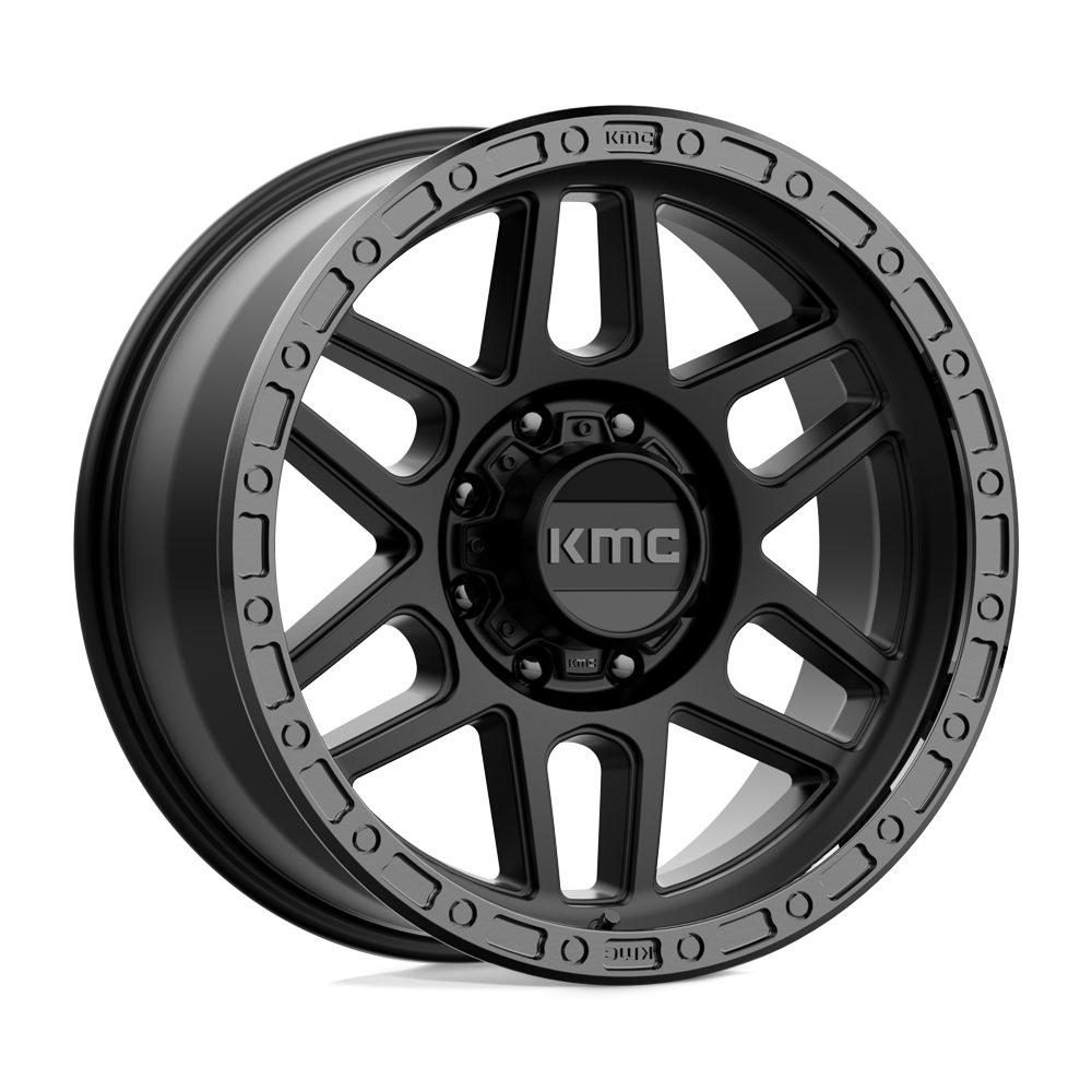20x9 KMC KM544 MESA Satin Black With Gloss Black Lip Wheel 8X6.5 (0mm)