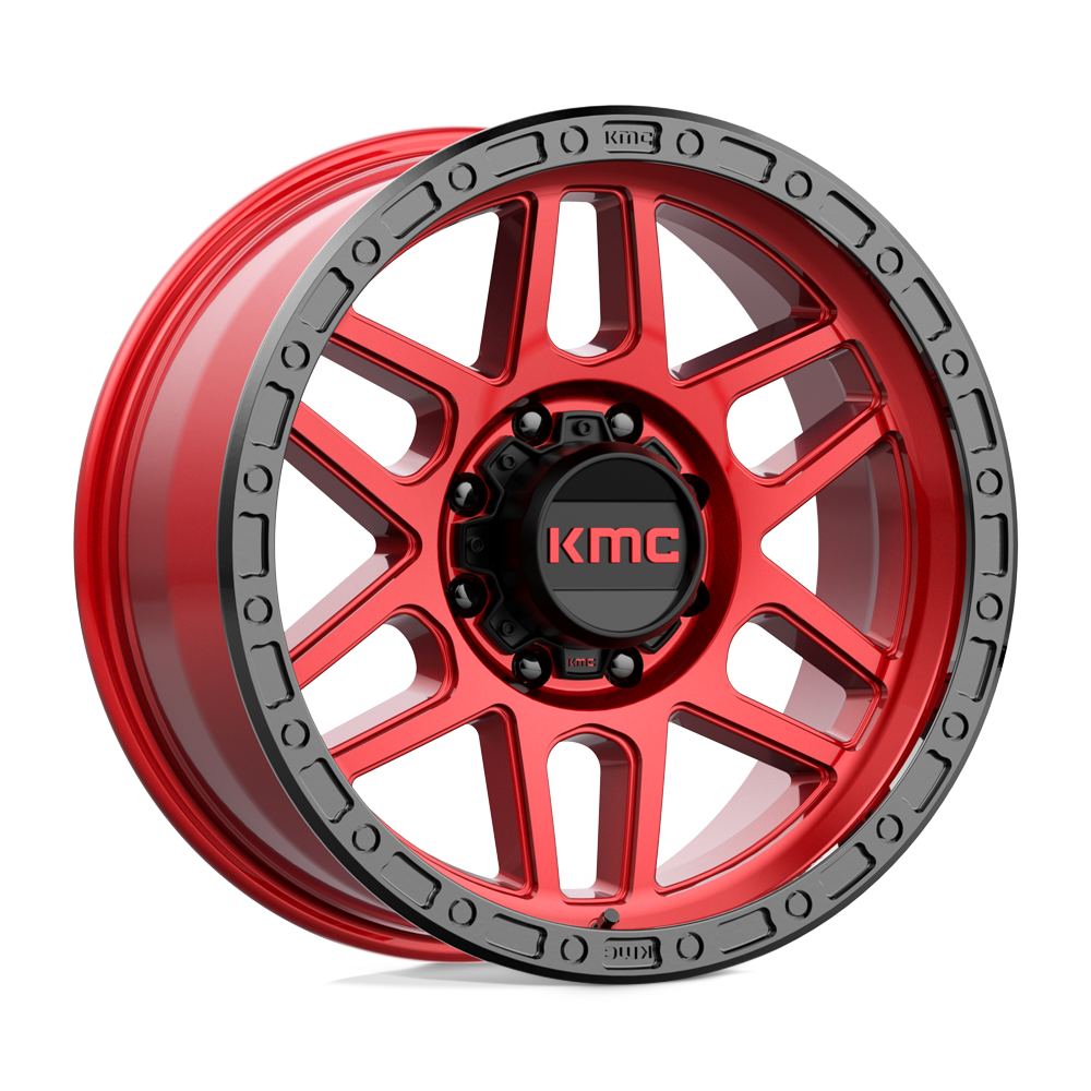 20x9 KMC KM544 MESA Candy Red With Black Lip Wheel 8x170 (0mm)