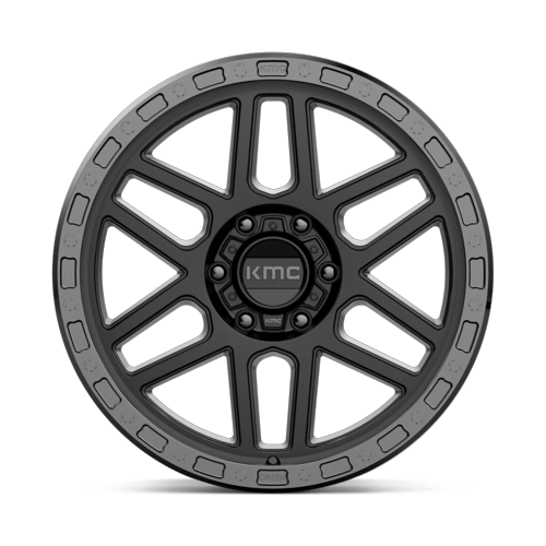 17x8.5 KMC KM544 Mesa Satin Black With Gloss Black Lip Wheel 6x4.5 (0mm)