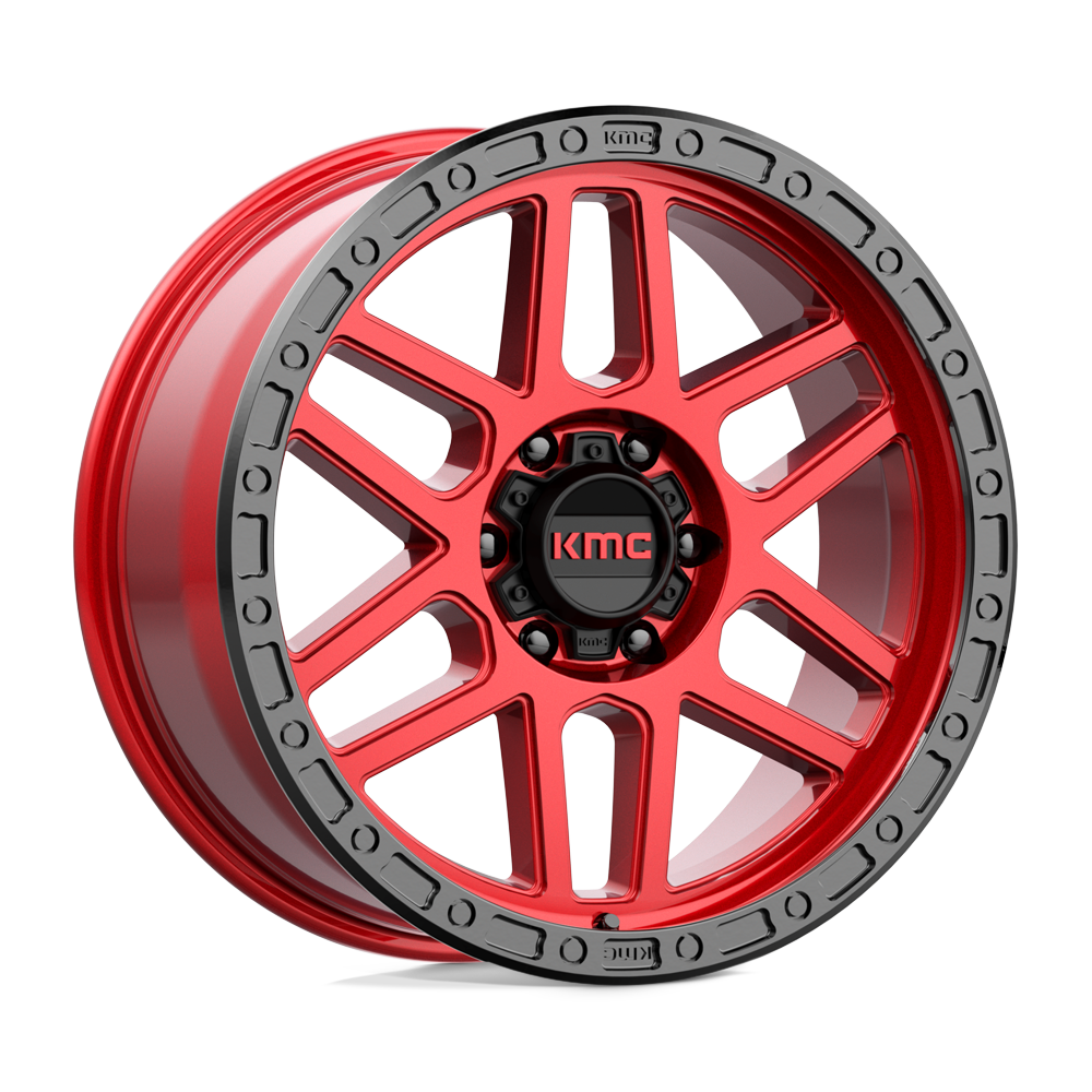 17x9 KMC KM544 MESA Candy Red With Black Lip Wheel 6x5.5 (18mm)