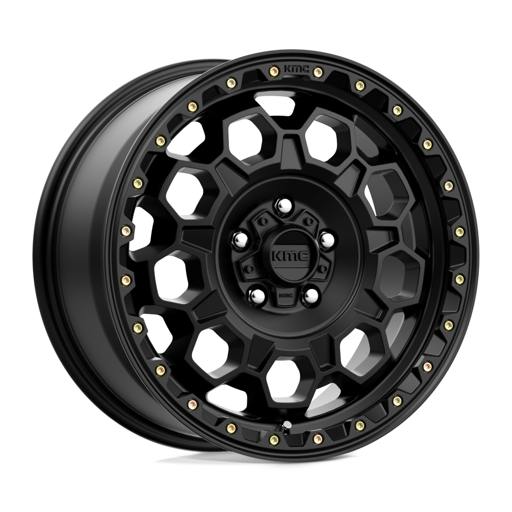 17x8 KMC KM545 TREK Satin Black Wheel 6x5.5 (20mm)